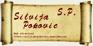 Silvija Popović vizit kartica